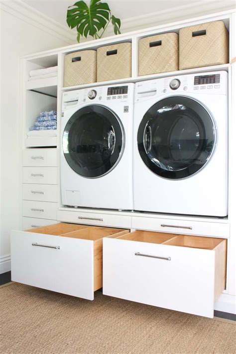 laundry storage metal box|under washing machine storage.